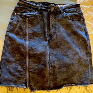 Wishlist Jean black zip skirt